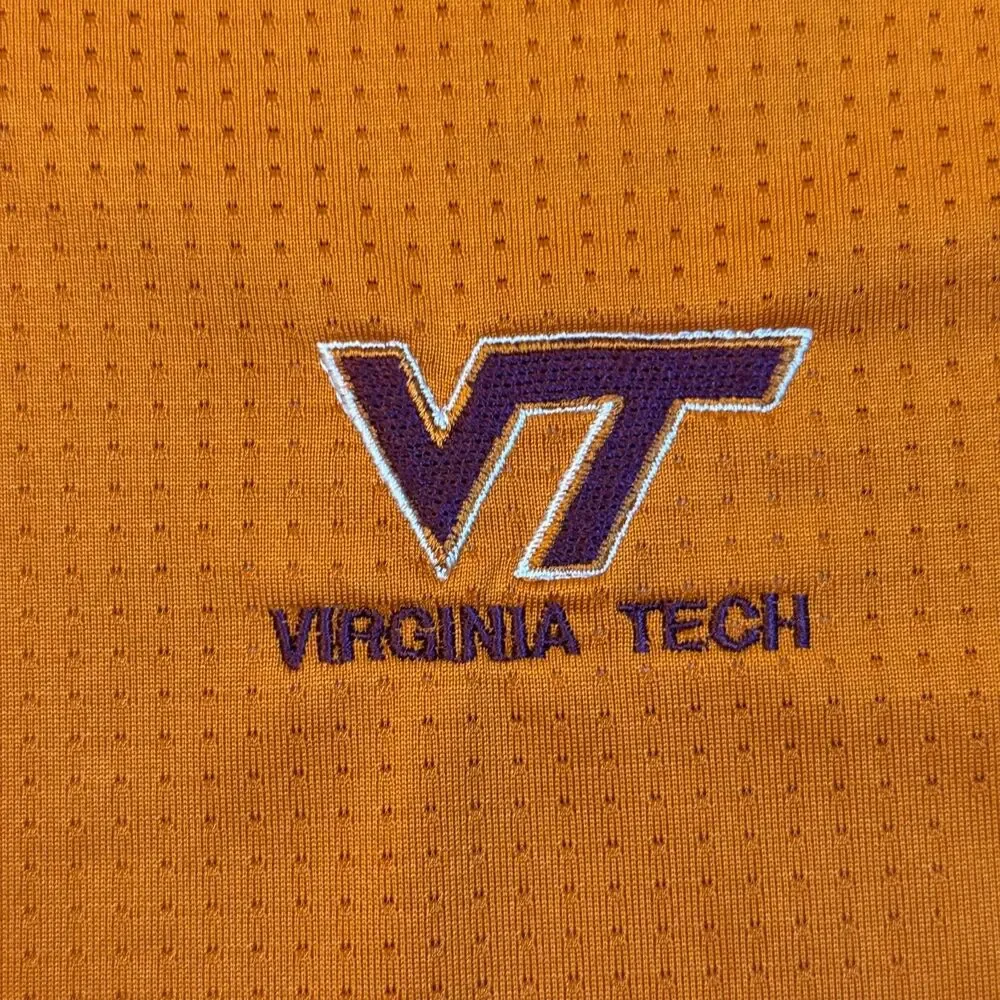 Nike Dri-Fit orange Virginia Tech golf polo Size L - 0324